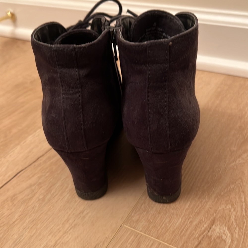Microsuede Wedge Bootie - Picture 2 of 4